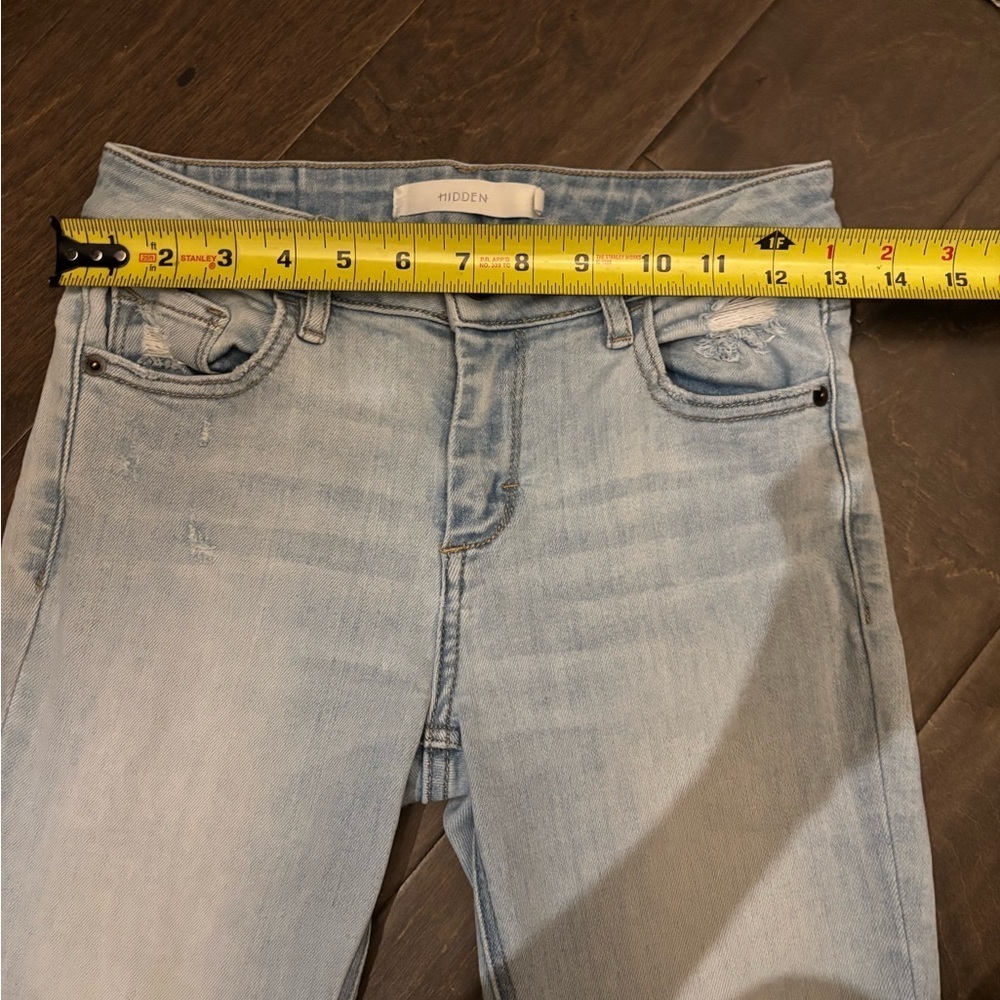 Hidden Jeans Light Wash with Split Ankle Hems for Women - Picture 9 of 12
